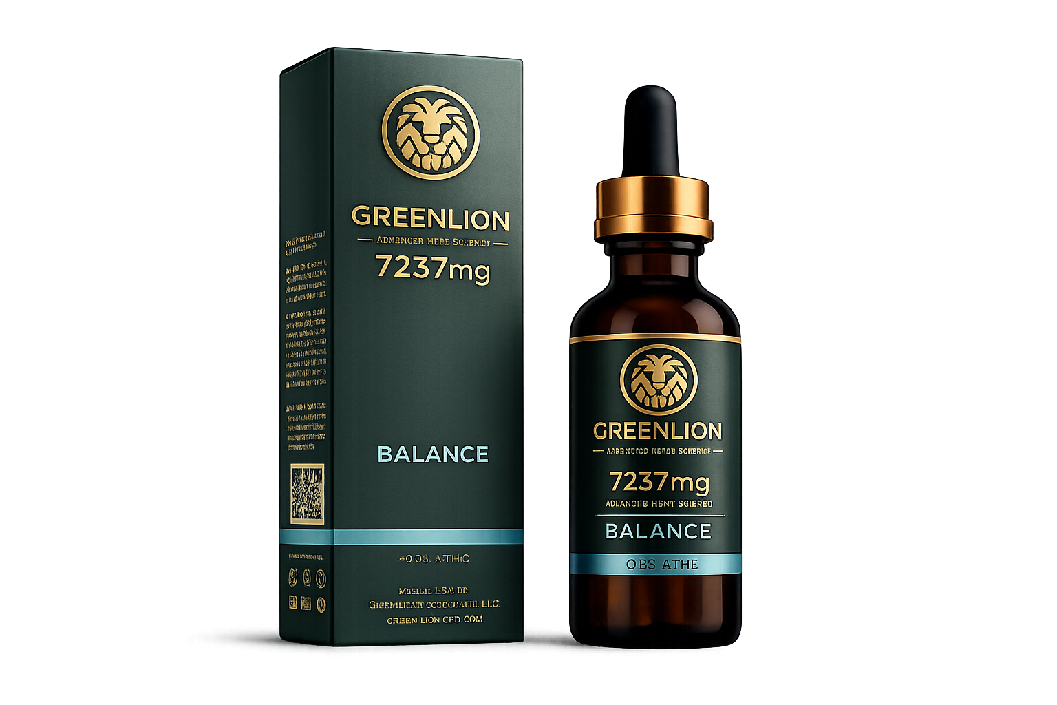 GREENLION Balance — frasco e embalagem